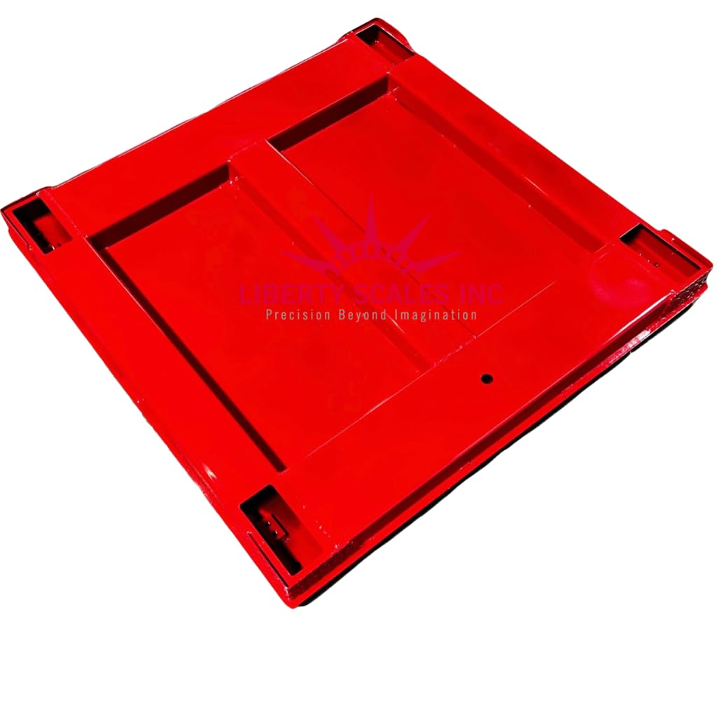 Liberty LS-800-4X5 NTEP Certified (Legal for Trade) Industrial Floor Scale | 48" x 60" | Capacity of 1,000 lbs x 0.2 lb+ Red