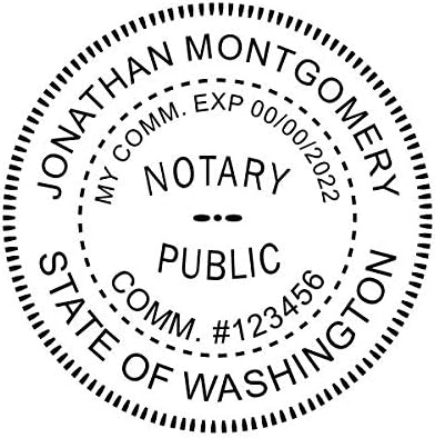 Washington Round Notary Stamp | Official State Notary Stamp | Official Seals | Meets State Specifications (Washington, Round Stamp)