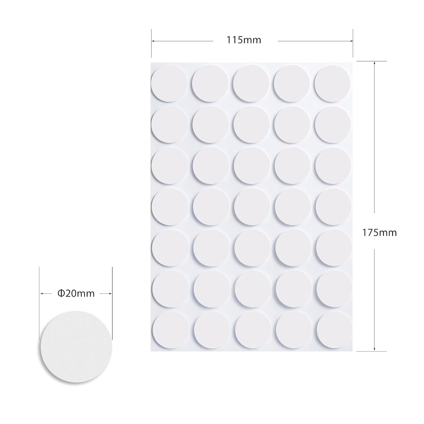 350 Pcs (0.79 Inch Diameter) 20mm Double Sided Adhesive Glue Round Dots Stickers Removable Clear Sticky Tack Putty Waterproof for Balloon, Crafts, Art Decoration