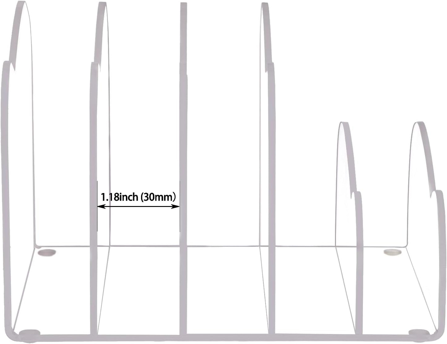 Suwimut Acrylic File Holder 5 Sections, 8.5 x 6.8 x 4.7 Inch Upright File Organizer for Desk, Clear Desktop Folder Holder Mail Letter Sorter for Home Office School Envelope Bill Filling Paper Document