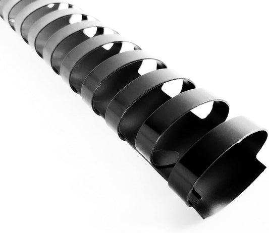 TOTiyea 50 Pack 19 Ring Plastic Binding Combs, 1-1/2 Inch Diameter, 320 Sheet Capacity, Letter Size, Black Comb Binding Spines