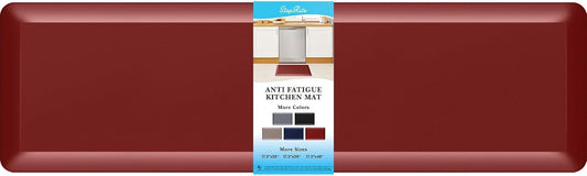 4/5 Inch Thick Kitchen Mat Anti Fatigue Mat Kitchen Rugs Kitchen Decor Non-Slip, Stain Resistant, Waterproof Kitchen Mats Desk Mat for Kitchen, Office, Workshop, Red, 17'' x 60''