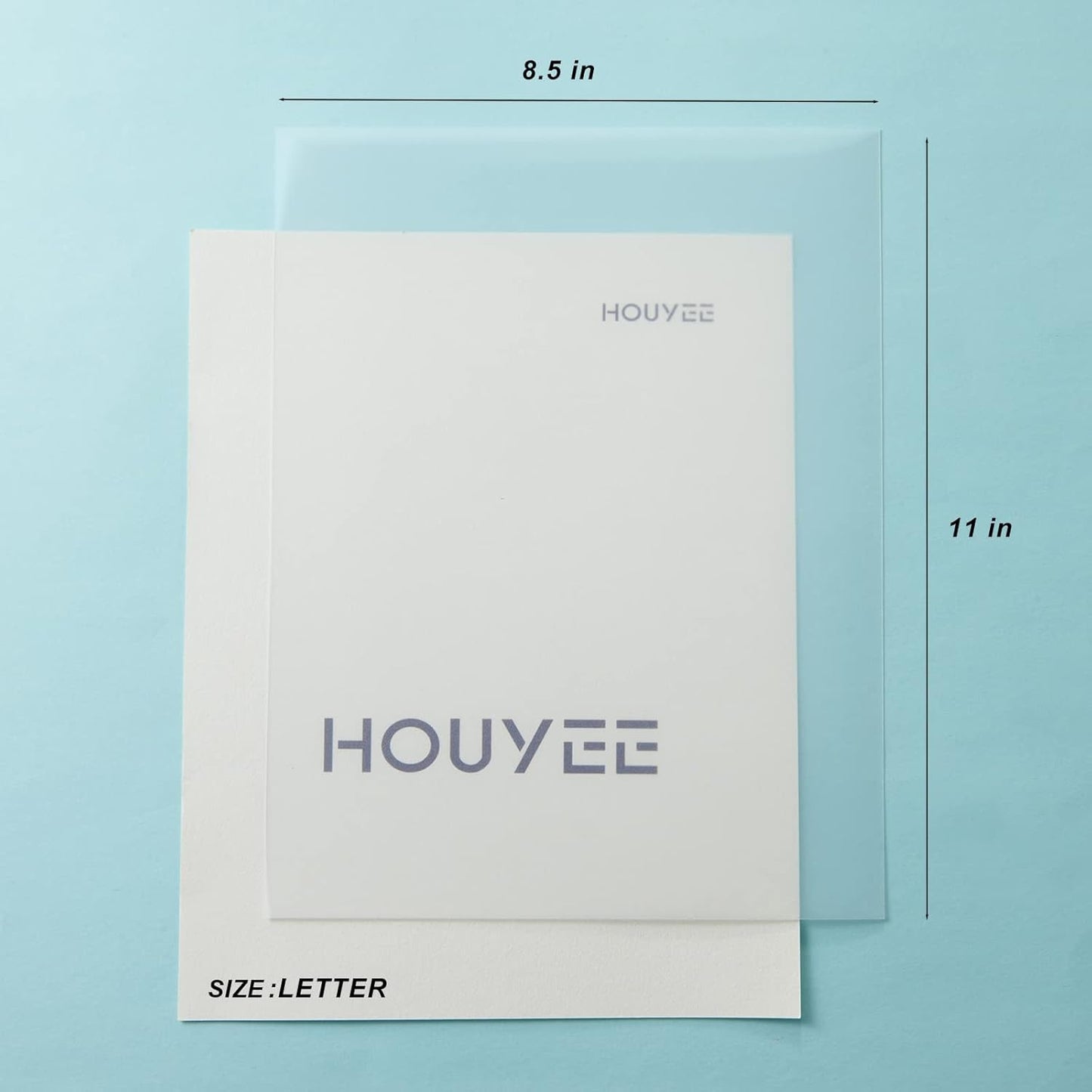 HOUYEE 20 Pack 15 Mil PVC Binding Presentation Covers, Frost Clear Report Covers, Letter Size, 8.5x11 Inches (15 Mil, 20P Frost Clear)