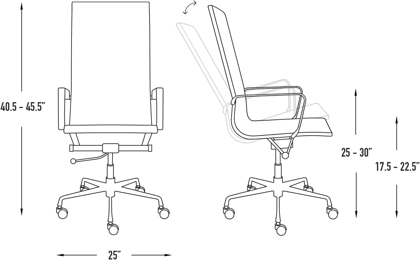 Laura Davidson Furniture SOHO II Tall Back Ribbed Management Chair (Brown)