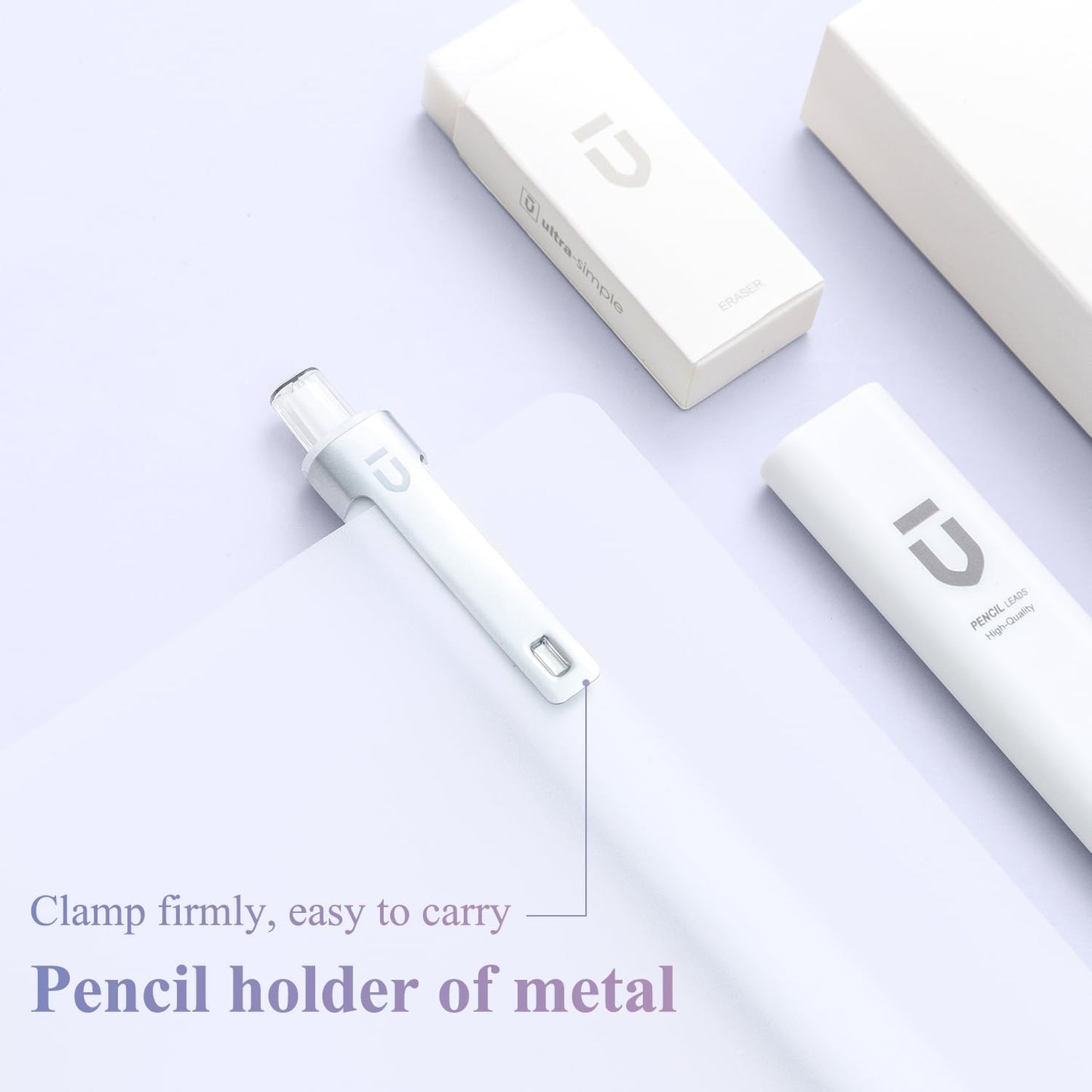 M&G Mechanical Pencil Set - 3PCS 2B Mechanical Pencils with HB Lead Refills, Eraser Mechanical Pencil Drafting Refill Pencil with Great Grip for Exam Office School Supplies