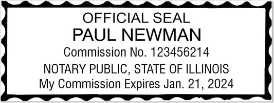 Illinois Rectangular Notary Stamp | Official State Notary Stamp | Official Seals | Meets State Specifications (Illinois, Rectangular Stamp)