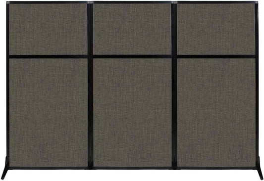 Versare Workstation Partition | Portable Wall Divider | Modern Office Cubicle | Free Standing Privacy Screen | Flexible Work Space | 99" x 70" Mocha Fabric Panels