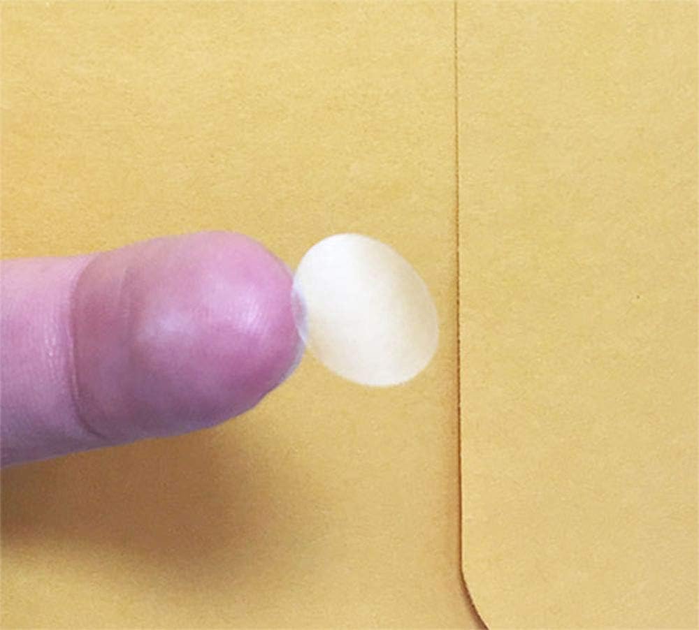 Ultra Clear Retail Wafer Seals for Mailing Packaging .5 Inch Round Circle Dots 1,000 Adhesive Stickers