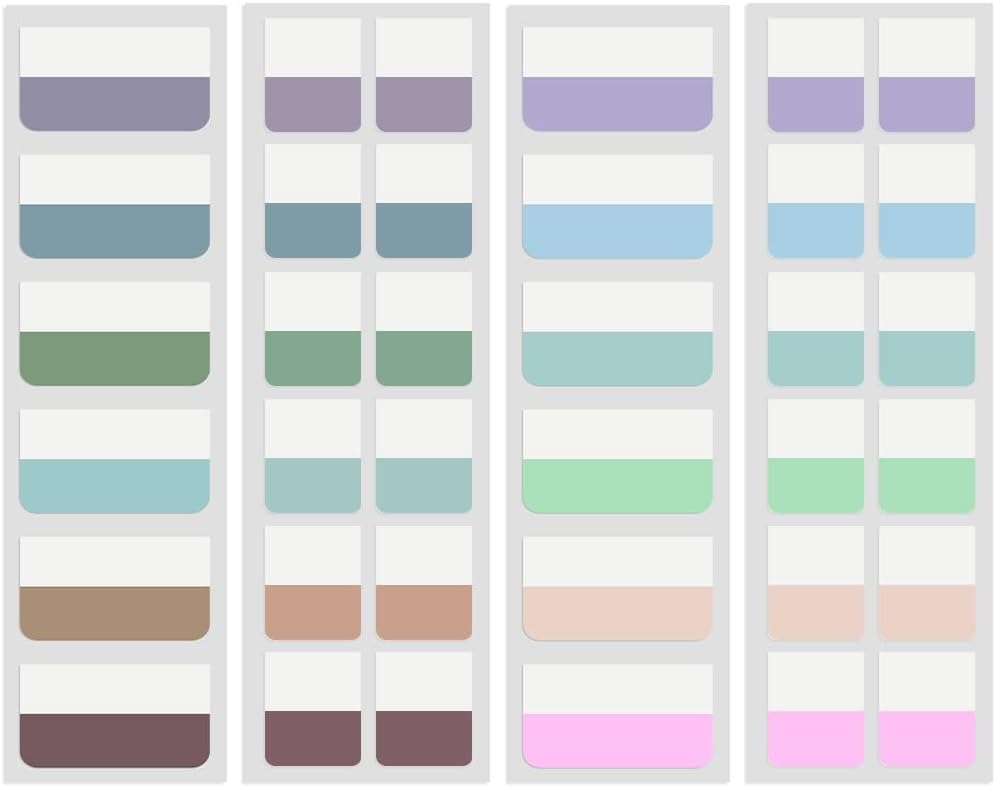 360 Pcs Sticky Index Tabs, Colored Book Sticky Tabs for Notebooks, Repositionable Page Tabs for Notebooks File Classification,12 Colors (1 Inch, 1.8×1 Inch)