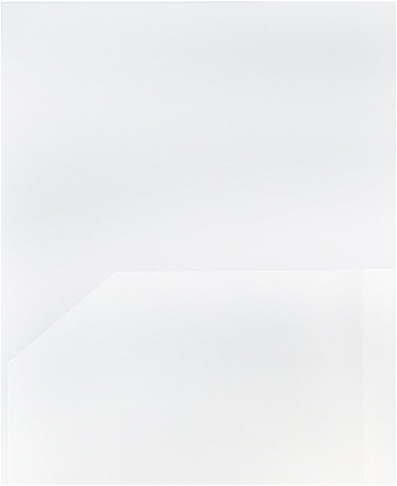 JAM PAPER Plastic 2 Pocket POP Folders - Durable School Folders - Clear - 6/Pack