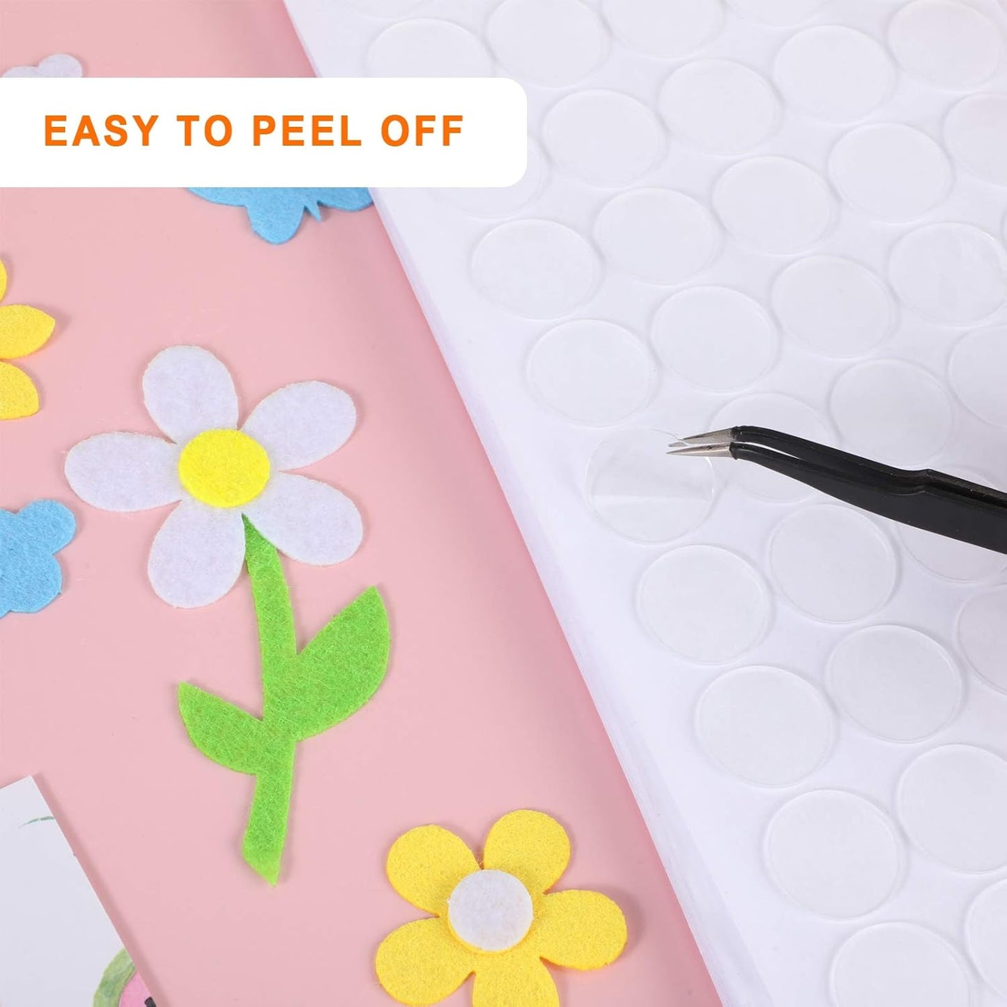 Zonon 1000 Pcs Double Sided Adhesive Dots Clear Glue Point Tape Stickers Balloon Glue Round Mini No Traces Adhesive Sticker Dot Sticker for Classroom Decor Craft DIY Office (0.79 Inch/ 20 mm)