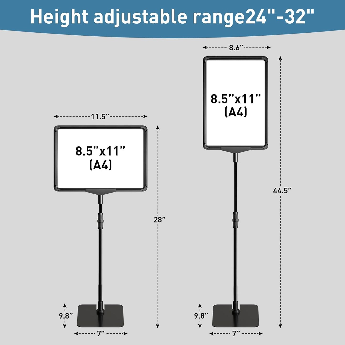 Sign Holder Stand 8.5 x 11,Sign Stand for Display,Adjustable Sign Holders For Table Top,Table Sign Holders