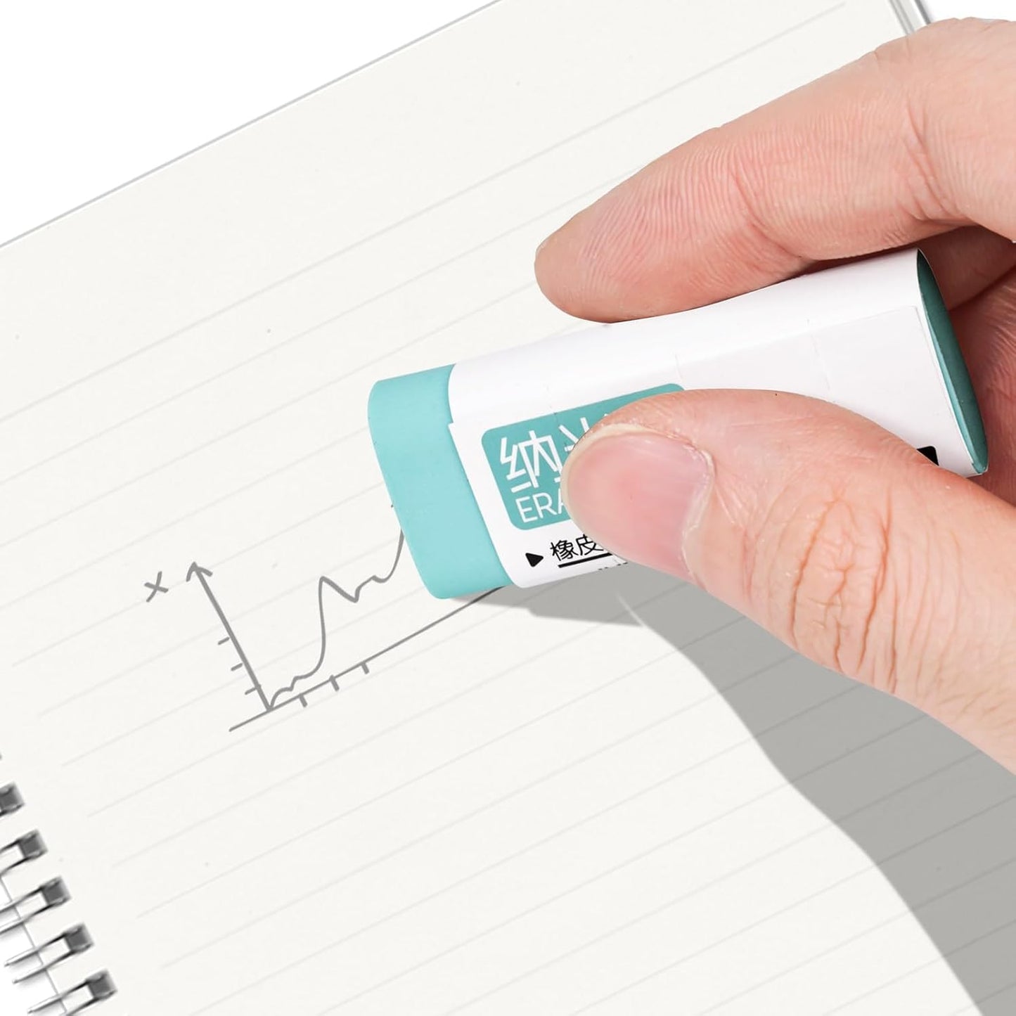 Pencil Erasers, Rubber Erasers, Erasers for Pencils, Erasers for School, Bright Colors, Pack of 6