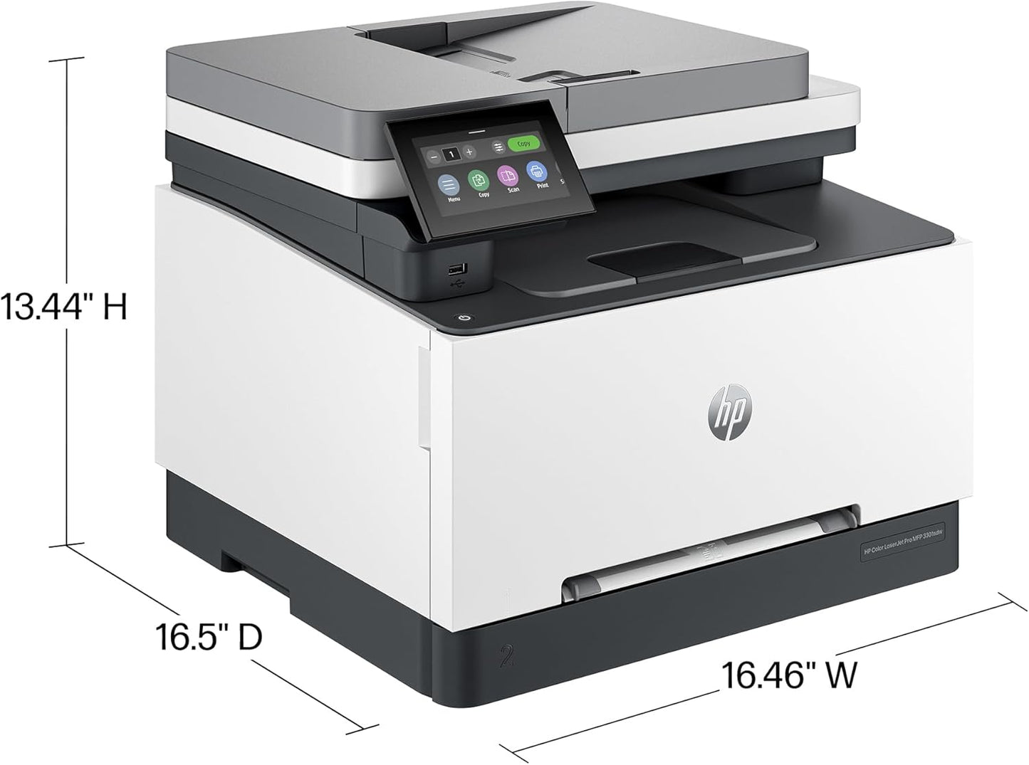 HP Color Laserjet Pro MFP 3301sdw Wireless All-in-One Color Laser Printer, Scanner, Copier, Best-for-Office (499Q3F)