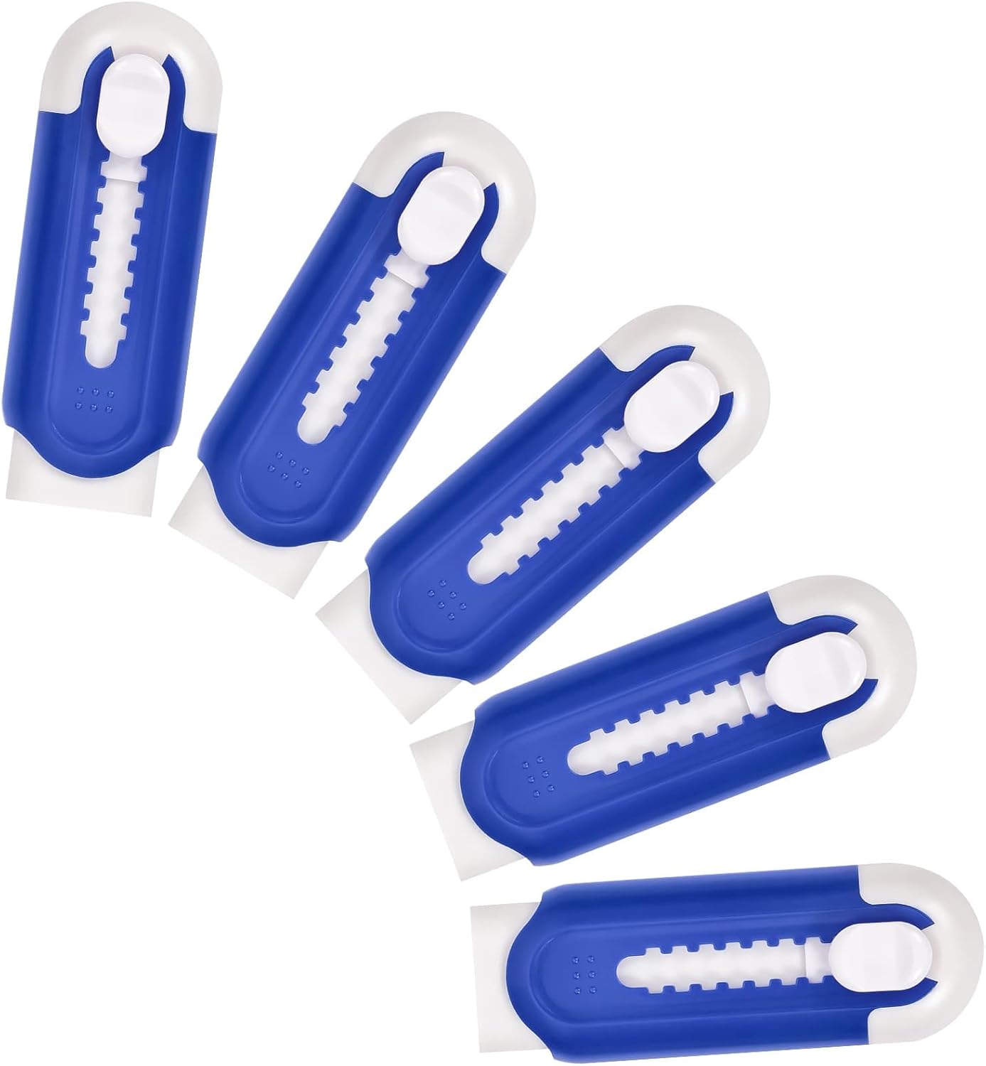 Pencil Erasers, Retractable Erasers for Pencils - Blue White, Pack of 5