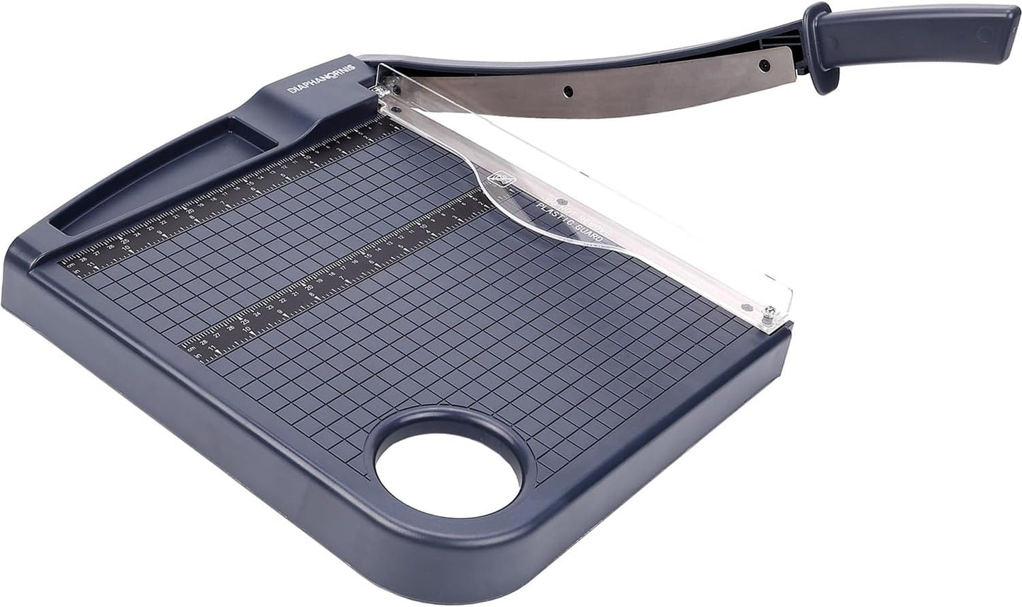 Paper Cutter,Paper Trimmer12" Cutting Length Heavy Duty Guillotine Paper Slicer with Safety Guard and Blade Lock,12 Sheets Capacity,Ideal for Offices,Homes,Printing Shops,Photo Studios (13079GREY)