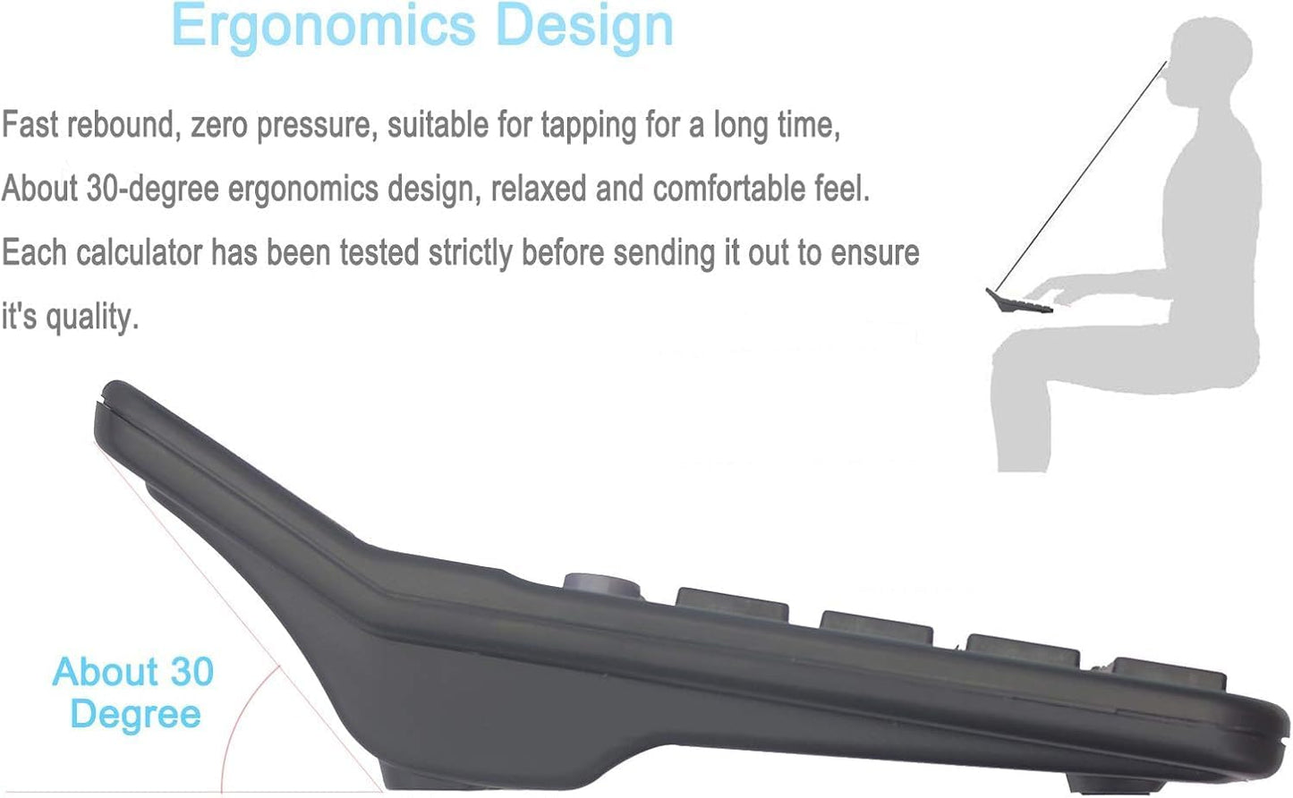 Calculators, BESTWYA 12-Digit Dual Power Handheld Desktop Calculator with Large LCD Display Big Sensitive Button (Black, Pack of 10)