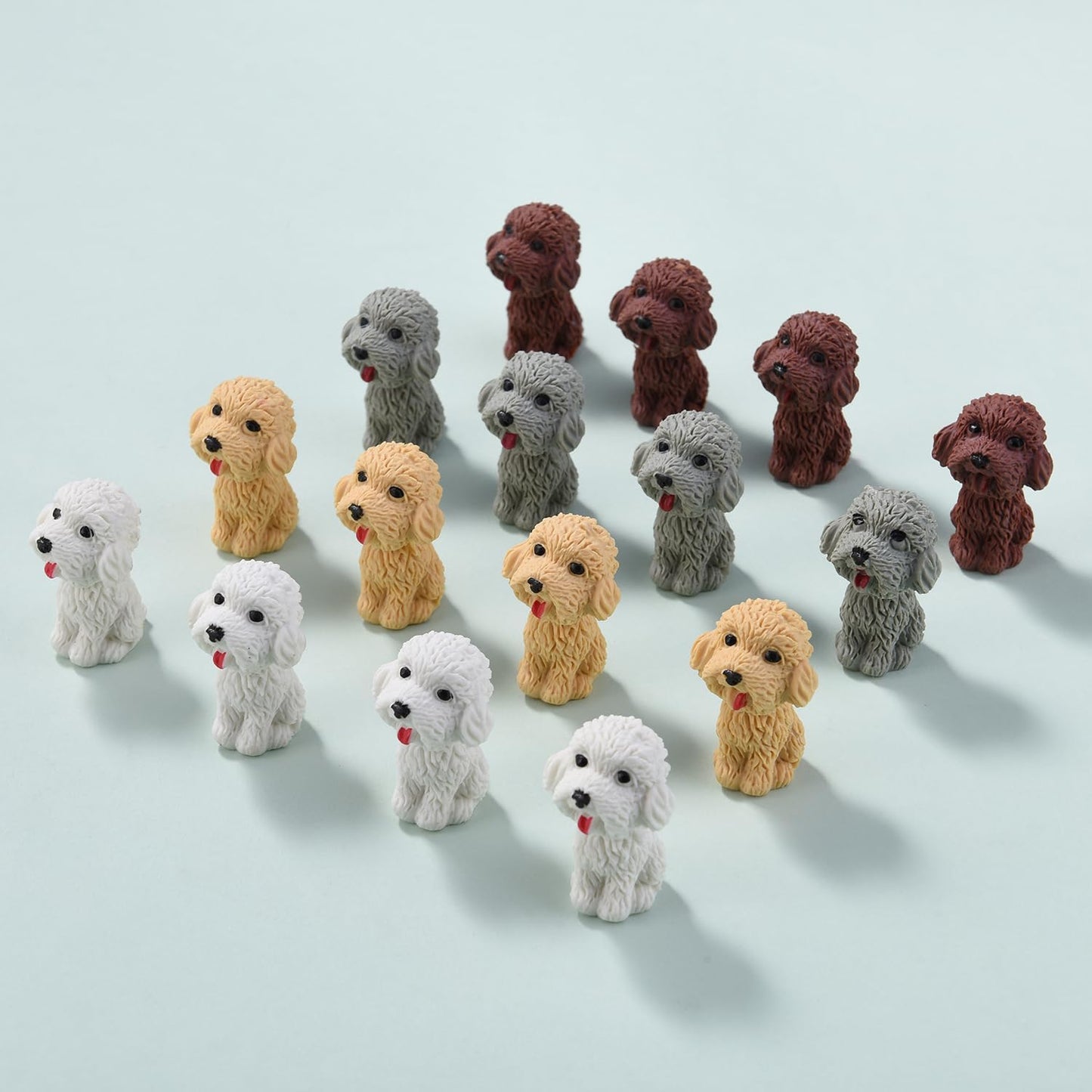 20 Pack Teddy Dog Pencil Top Erasers for Kids, 3D Animal Erasers for Boys and Girls, Fun Take Apart Erasers for School Supplies Prize Gifts Party Favors