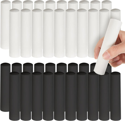 20 Pcs Sidewalk Chalk for Kids Jumbo Black White Washable Non Toxic Chalk for Classroom Outdoor Fun Creativity Art Play Painting on Chalkboard Playground Blackboard Easter Party