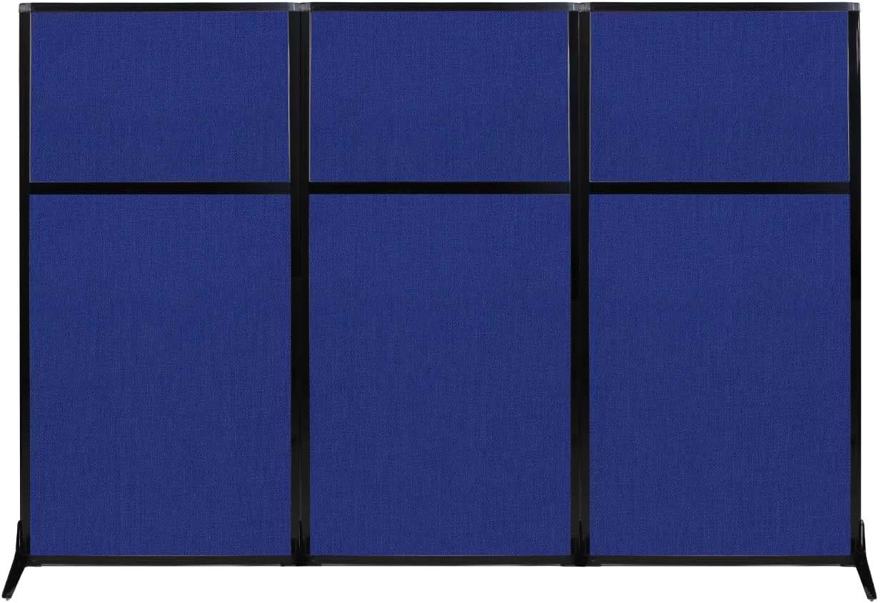 Versare Workstation Partition | Portable Wall Divider | Modern Office Cubicle | Free Standing Privacy Screen | Flexible Work Space | 99" x 70" Royal Blue Fabric Panels