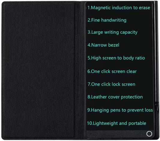 Mini LCD Writing Tablet Updated, 6.5in Erasable Reusable Electronic Drawing Pads, Electronic scratchpad, Hanging Pens with Leather Case
