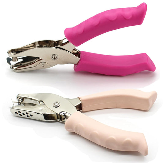 Single Hole Punch 1/4" and 1/8", 2 Pack Small Hole Puncher for Crafts, One Hole Paper Punch with Grip Handle, Small Hole Punch for Kids and Adults