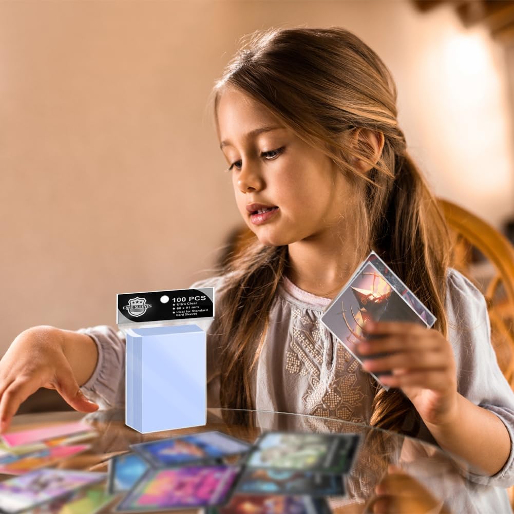 1000PS Penny Trading Card Sleeves for Board Game,Standard Size 66 * 91mm,Hold Perfect for Baseball,Football,Magic,Yugioh Card Sleeves