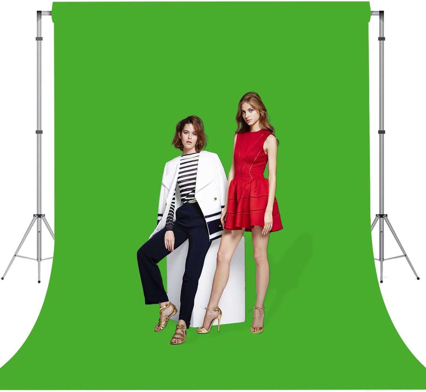 Green Screen Photo Backdrop for Photoshoot Green Background for Photography Photo Backdrop Curtain for Party 10 x 10 FT