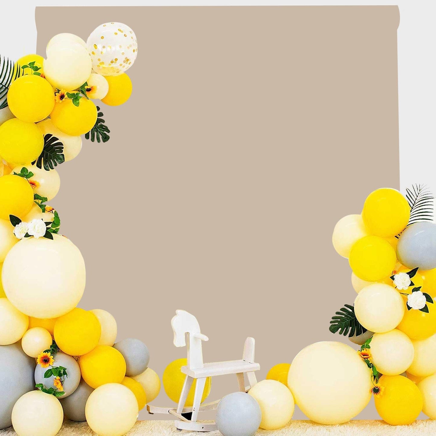 Beige Photo Backdrop for Photoshoot Beige Background for Photography Photo Backdrop Curtain for Party 5 x 7 FT