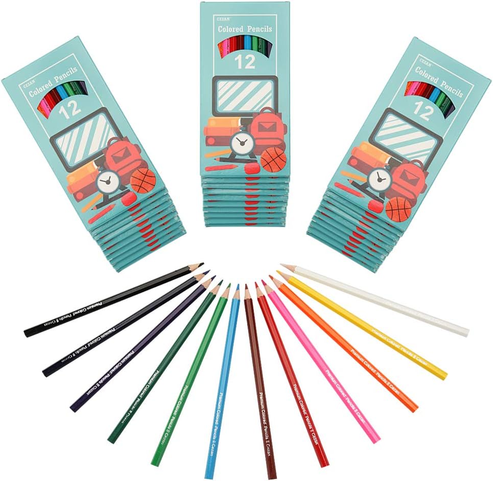 Colored Pencils Bulk, 30 Packs of 12 Count, Pre-sharpened, 360 Colored Pencils for Kids
