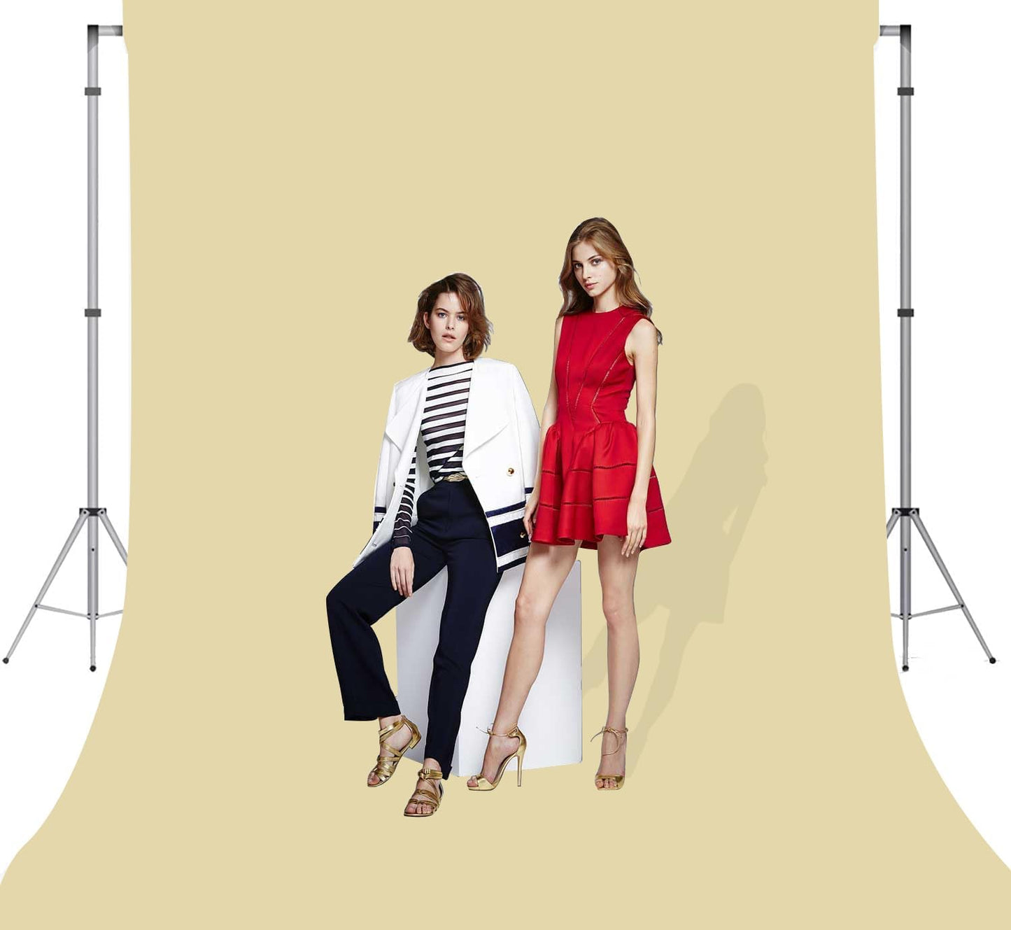 Tan Photo Backdrop for Photoshoot Tan Background for Photography Photo Backdrop Curtain for Party 8x10 FT