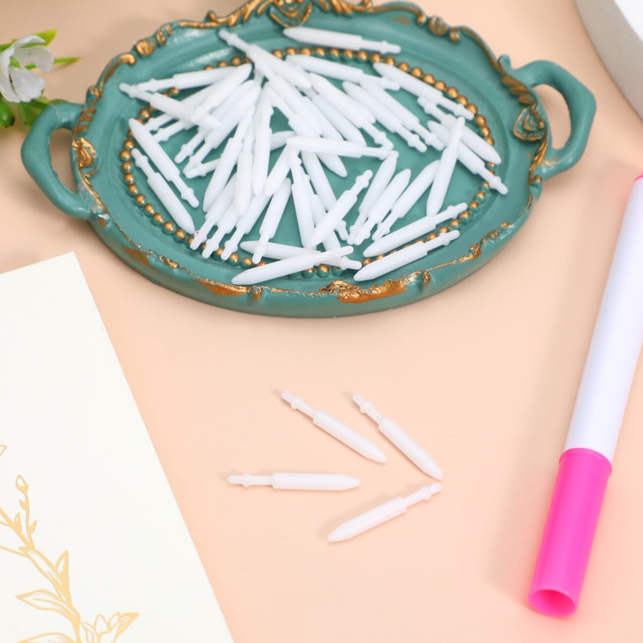 50pcs Acrylic Paint Marker Nibs - 0.7mm Replacement Nylon Tips for Oil Based & Acrylic Markers - Paint Pen Refill Nibs for Artists Art Supplies