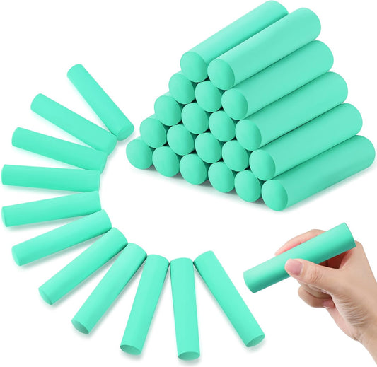 Fulmoon 40 Pcs Jumbo Sidewalk Chalk for Kids Outdoor Art Non Toxic Large Washable Street Chalk for Adults Drawing Painting Classroom(Green,Round Style)