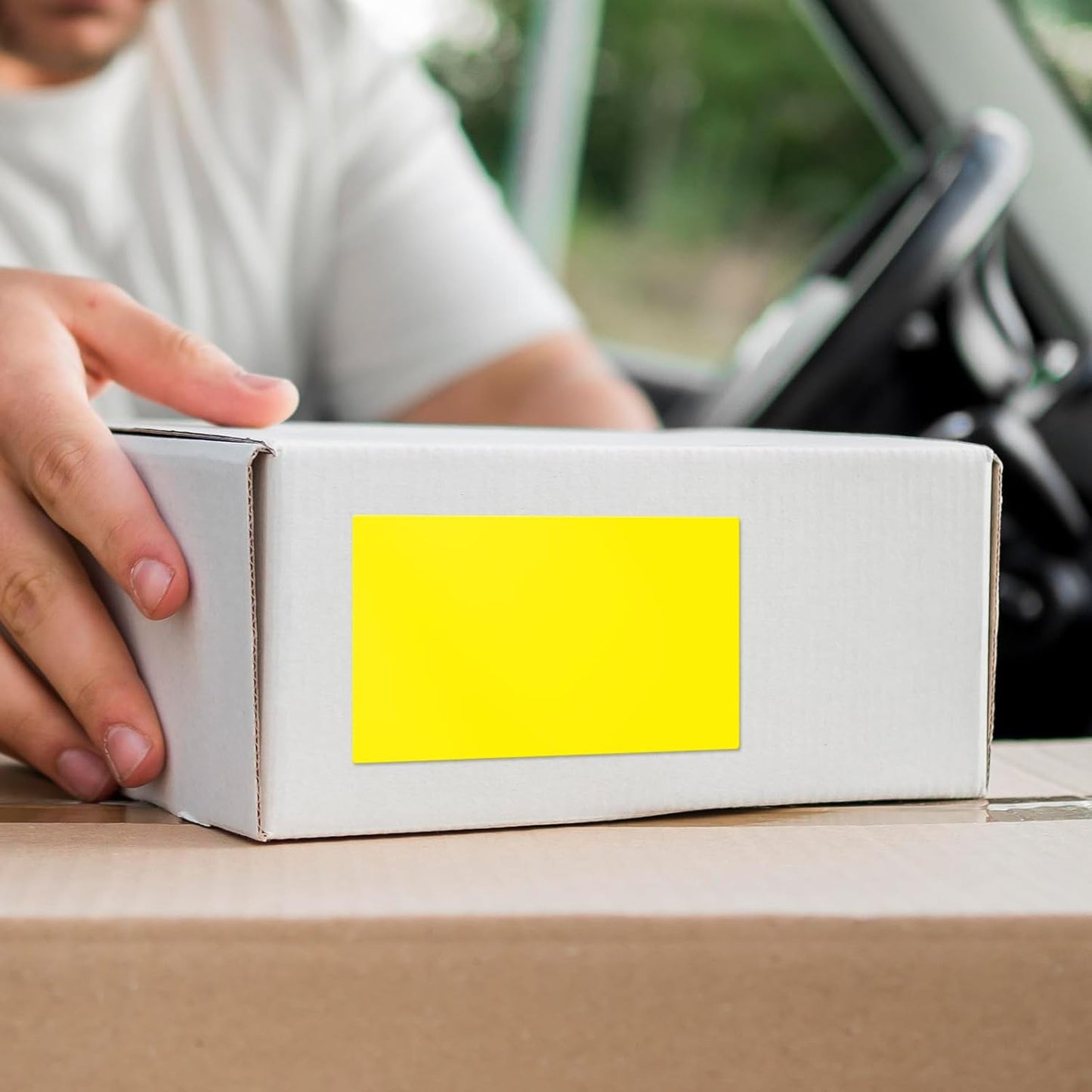 Yellow Color Coding Labels 3 × 2 Inches Self-Adhesive Rectangle Stickers Waterproof Name Tags for Office School Home 40 PCS