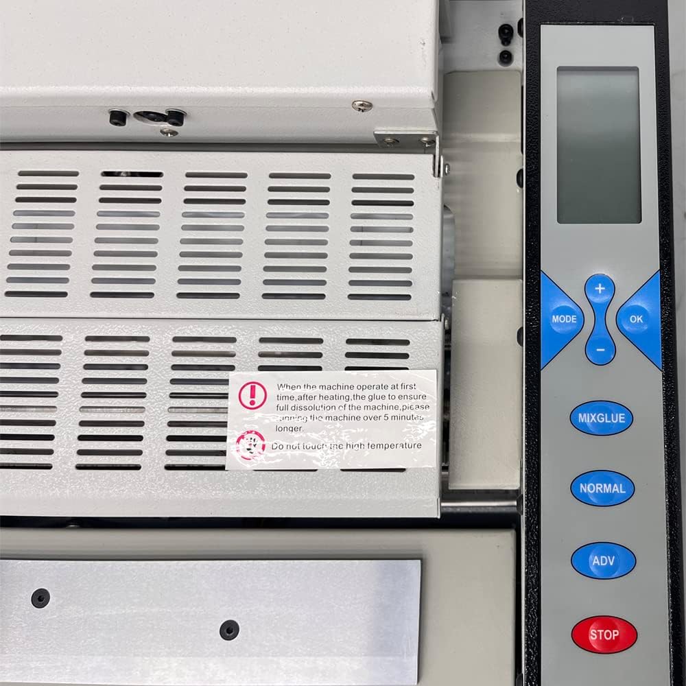 TECHTONGDA Glue Book Binding Machine 110V Automatic Hot Glue Book Binder, Wireless Book Binding Machine with Fault Detection, Adjustable Temperature