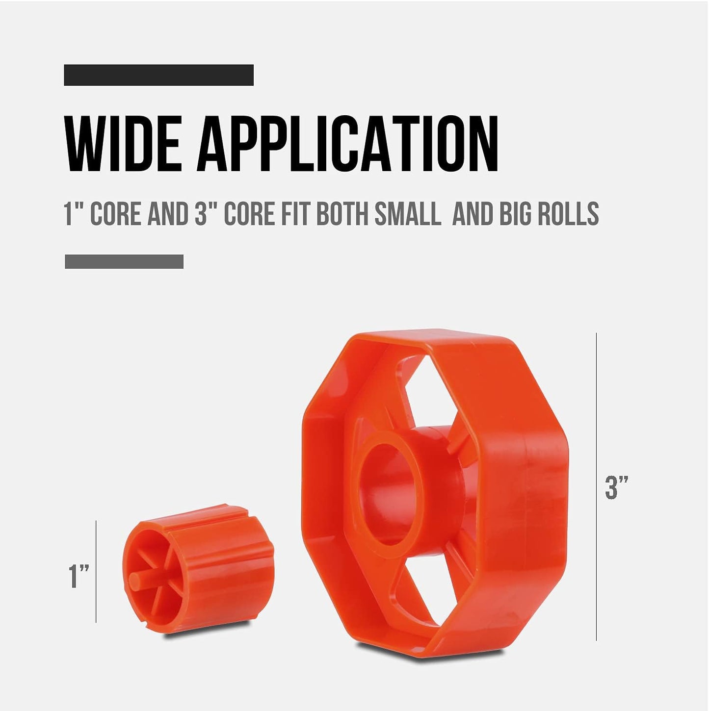 Lichamp Desktop Tape Dispenser Holder with Large 3 Inch Core for Masking, Heat Transfer, Painters, Freezer and Kitchen Tape, 0128BK