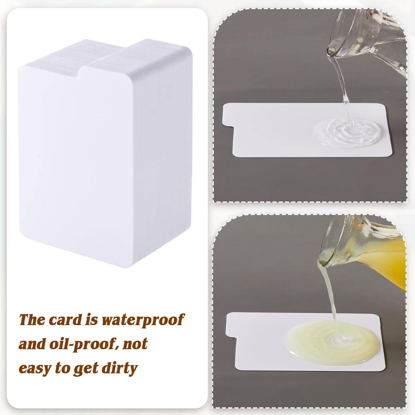 Lewtemi White Trading Card Dividers Plastic Card Separators Organizer for Sport Game Business Storage, 2.6 x 3.8 Inch/ 66 x 97 mm(50 Pieces)