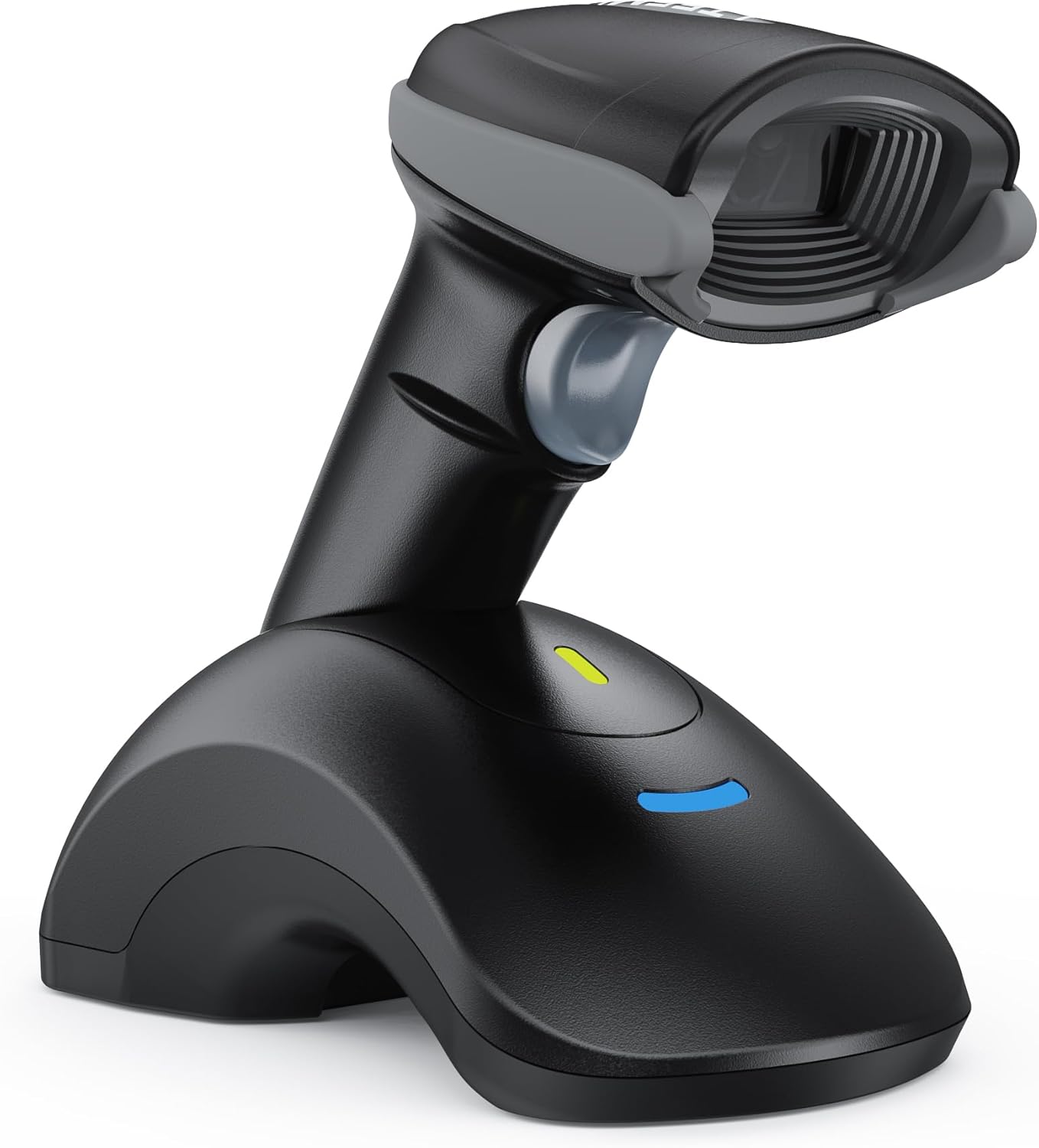 TEEMI Bluetooth Barcode Scanner with USB Charging Cradle Data Receiver, 1D 2D QR Wireless Bar Code Reader for iOS Android Windows Mac OS, BT 5.0 Longer Range, Automatic Handsfree Screen Scanning