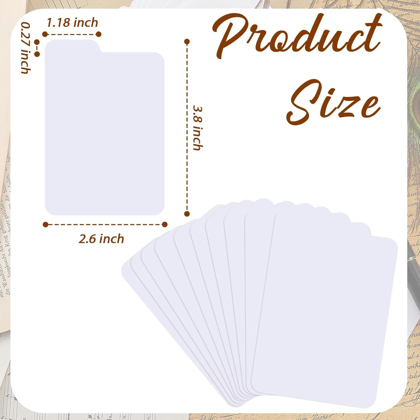 Lewtemi White Trading Card Dividers Plastic Card Separators Organizer for Sport Game Business Storage, 2.6 x 3.8 Inch/ 66 x 97 mm(100 Pieces)