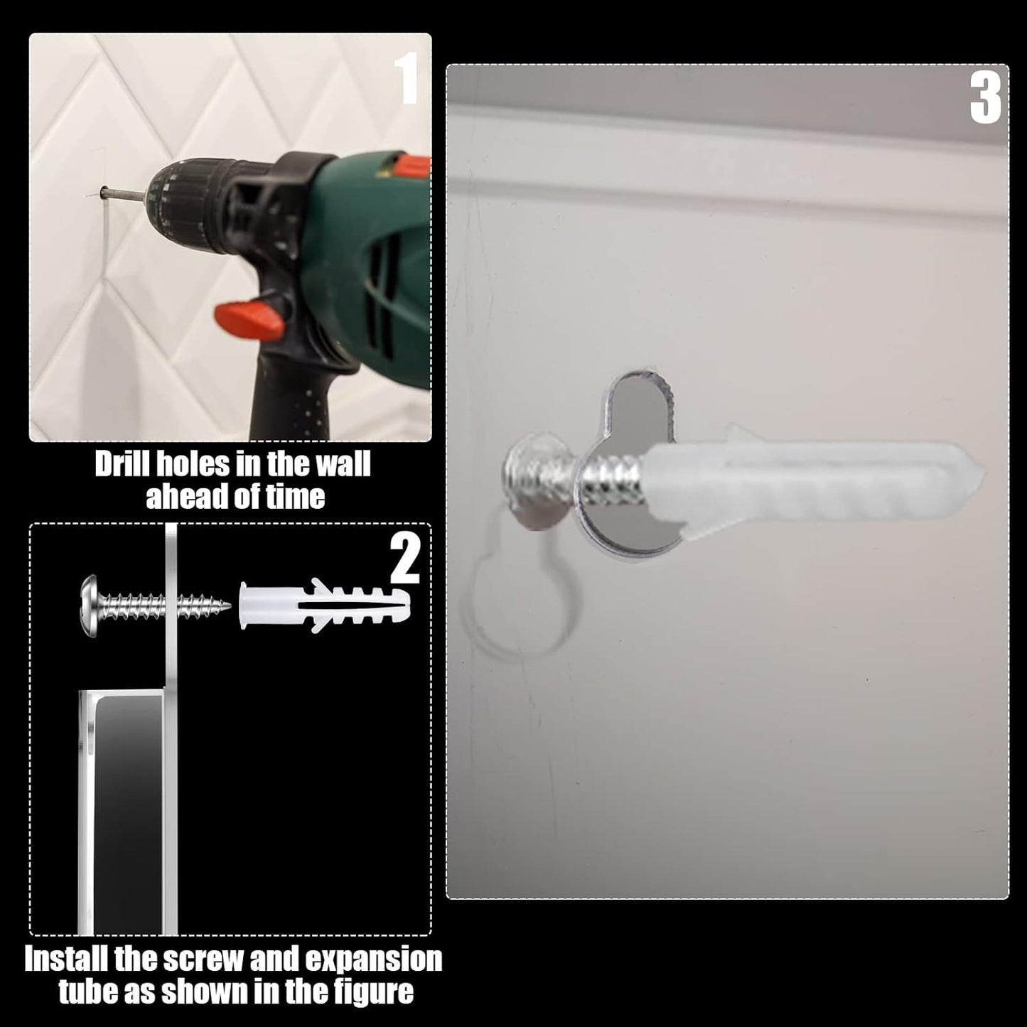 Weysat Acrylic Brochure Holder Wall Mount, Clear Plastic Pamphlet Holder Magazine Display Trifold Flyer Rack Hanging Literature Storage Organizer(2 Magazine Pockets, 8 Pamphlet Pockets)