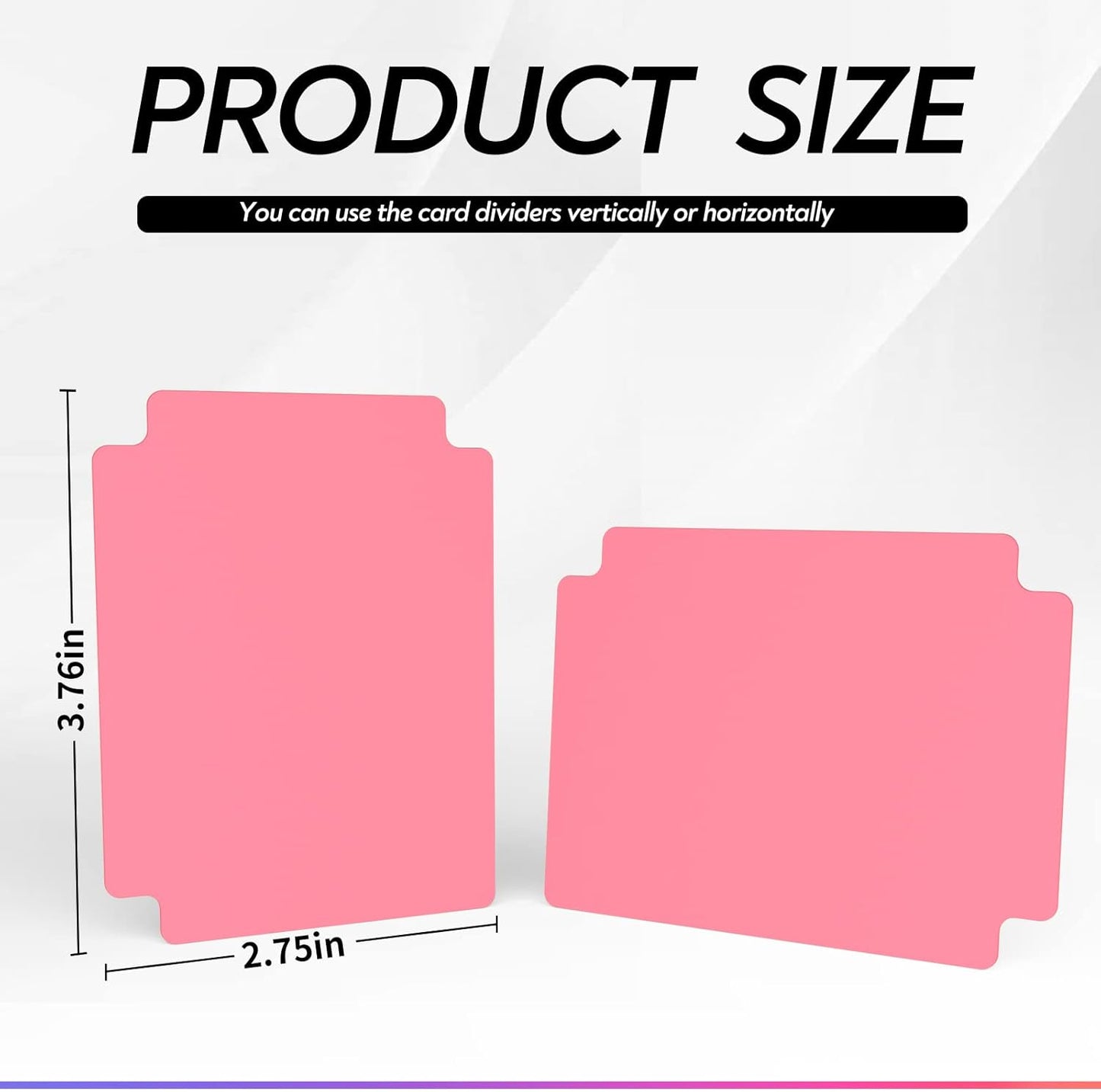 ZLCA 50 Pieces Trading Card Dividers, Playing Card Page Dividers with Tabs, Plastic Card Separator for Storage Box Folder Record Baseball Games Sports Card 2.75 x 3.76 Inch (Pink)