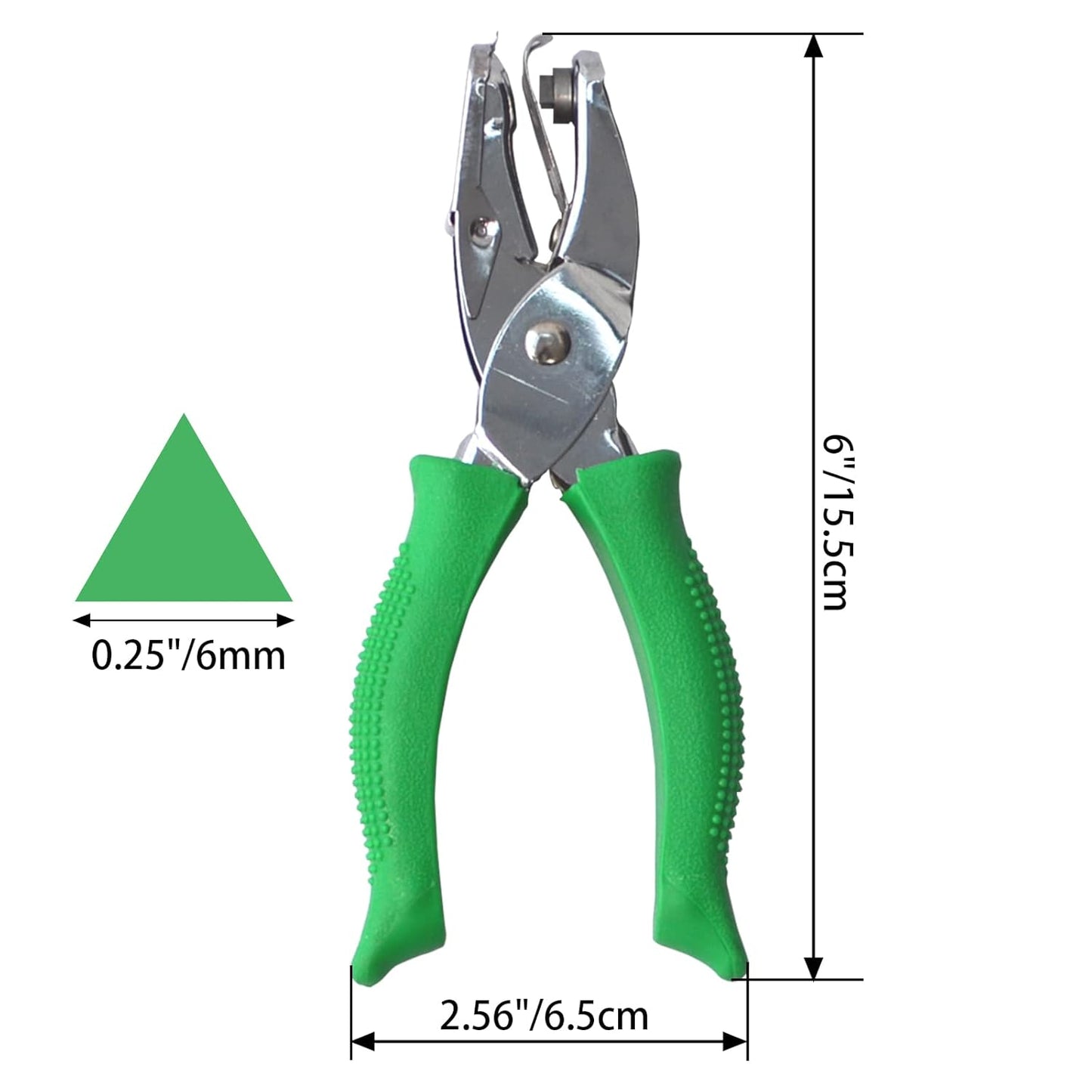 1/4 Inch Triangle Hole Punch for Handmade DIY Craft Paper, Perfect for Home, Office, Back to School Supplies