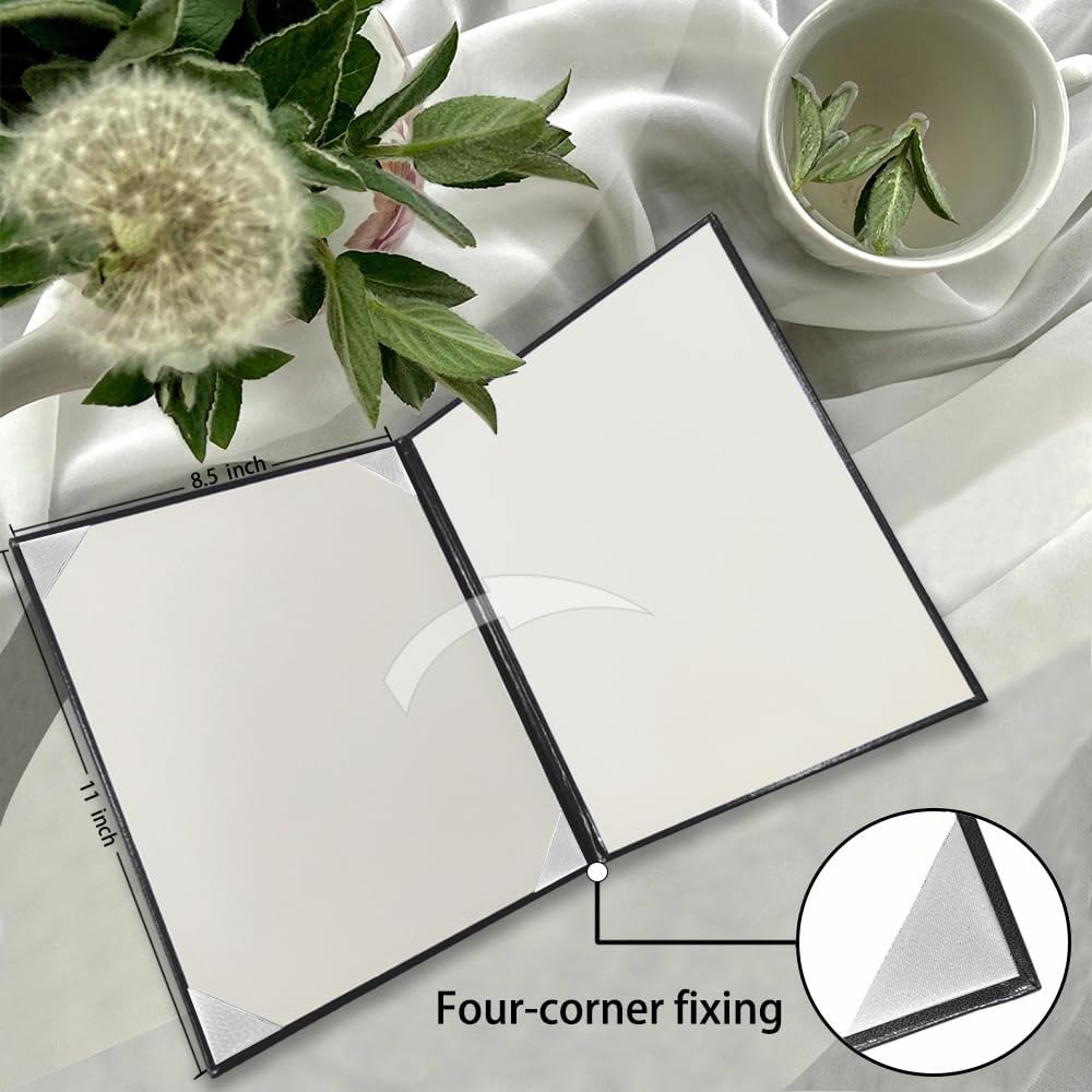 Certificate Holders 8.5"x11" Graduation Diploma Cover Document Leather Folders,Black-100 Pack