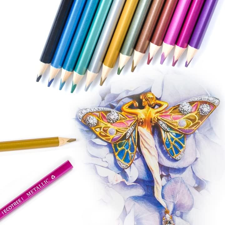 ECOTREE Colored Pencils - Drawing Pencils Colored Pencil for Adult Coloring Art Supplies for Coloring, Drawing, Shading, 36 Count