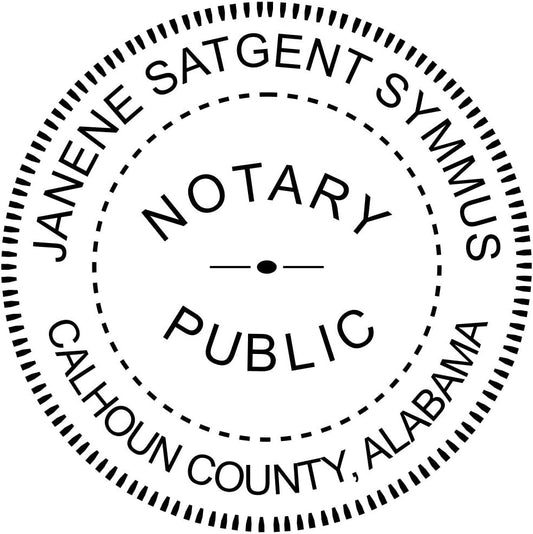 Alabama Round Notary Stamp | Official State Notary Stamp | Official Seals | Meets State Specifications (Alabama, Round Stamp)
