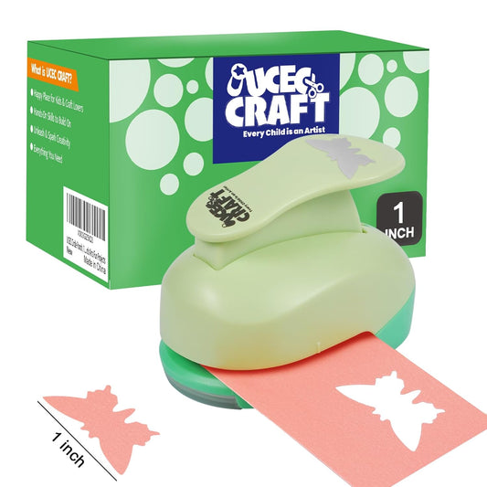 UCEC Butterfly Punch Cutter 1-inch, Paper Punches for Crafting, Craft Lever Punch Handmade, Hole Shape for Paper Crafting, Scrapbook, Cards Decoration, DIY Arts Projects