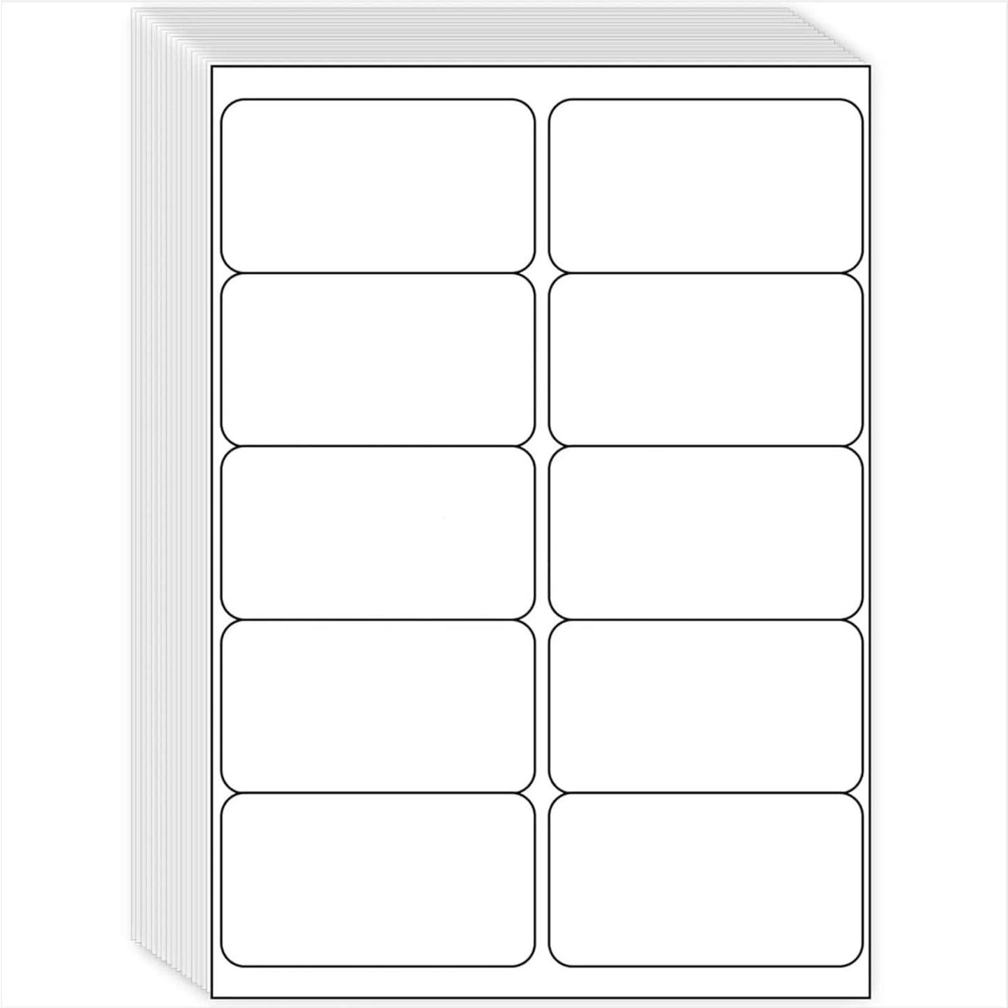 MPRT 2" x 4" Shipping Address Labels 5000 Label Stickers Paper for Laser & Inkjet Printer 10 per Page Printable Mailing Labels - Matte, 500 Sheets
