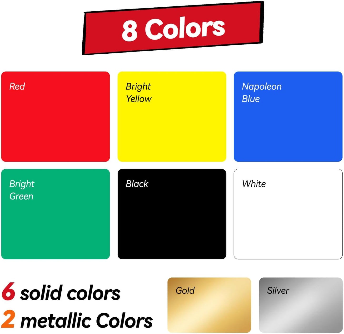 8 Vibrant Colors Jumbo Poster Markers, 15MM Thick Permanent Acrylic Graffiti Markers, Wide Tip Paint Marker for Canvas, Posters Board, Fabric, Window, Wood, Teachers,Banner painting supplies