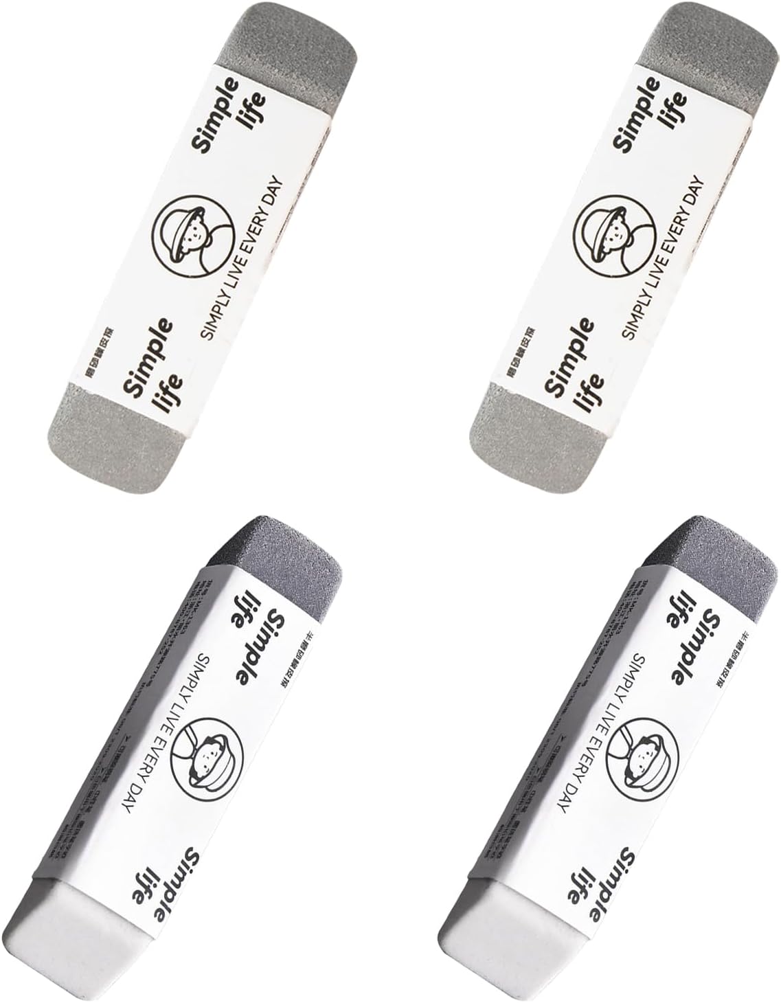 4 - Pack Sand Erasers - Frosted Erasers for Pens, Fountain Pens, and Ink - Special School and Office Supplies for Correction - Colored Pencil and Ink Eraser