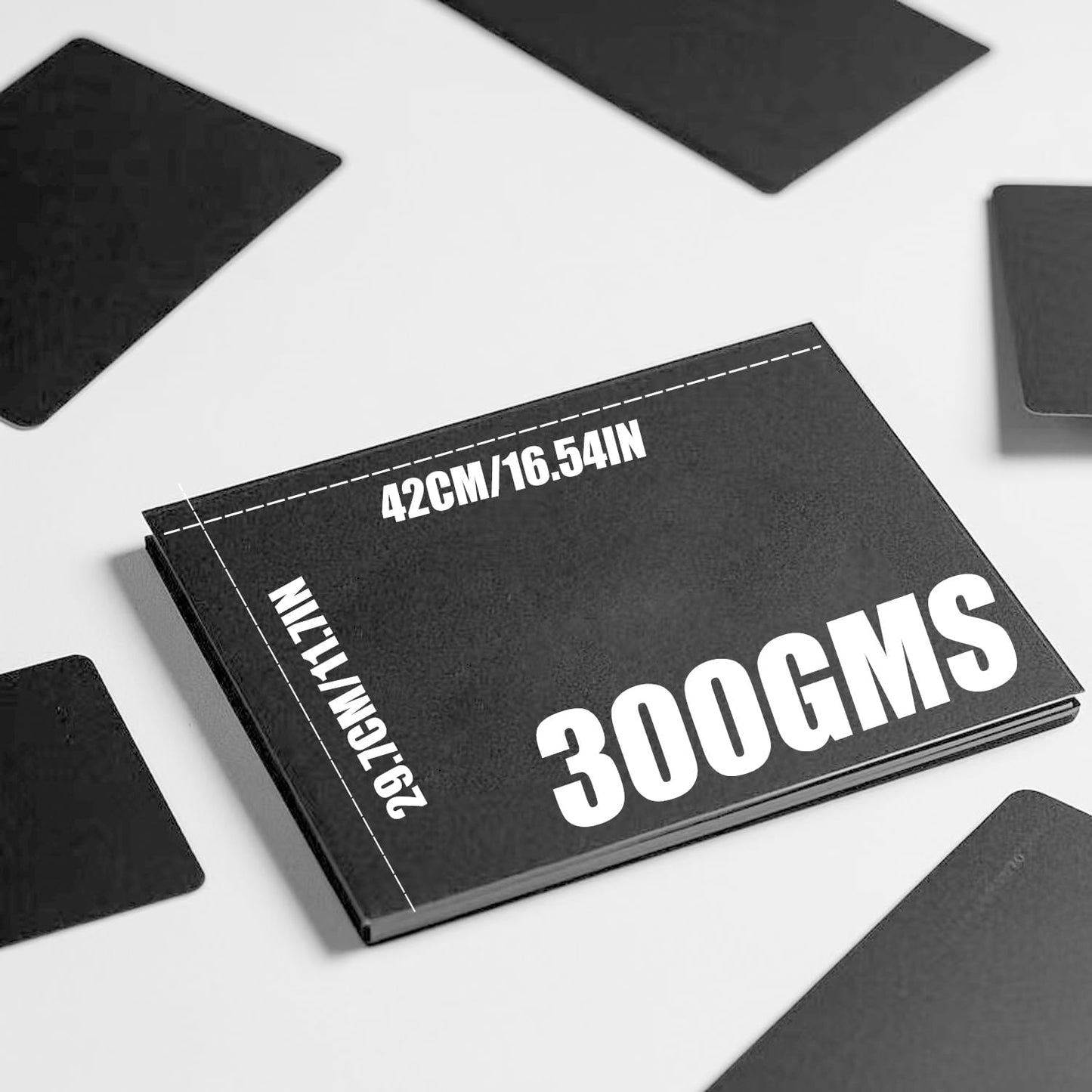 30 Pack A3 Black Poster Board, 300 GSM, 16.5 x 11.7 Inches, DIY projects, presentations, school projects, event decorations, Not for Printer